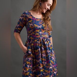 NWT Mata Traders Seraphina Dress in Blue Horses - XL